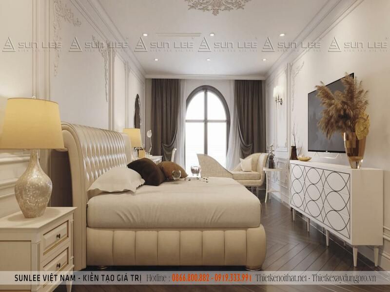 Thiết kế nội thất phòng ngủ theo phong cách cổ điển 