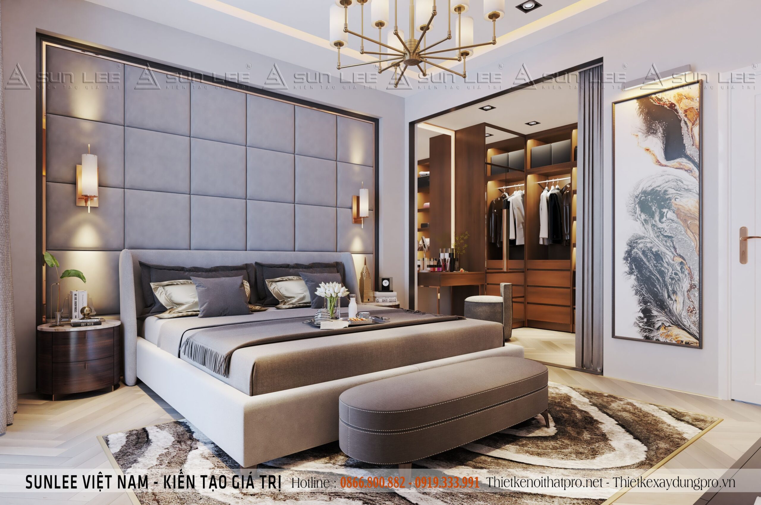 Thiết kế nội thất biệt thự cao cấp tại Hà Nội